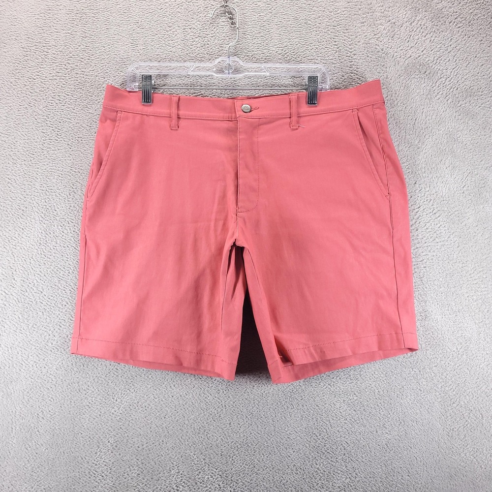 Mizzen+Main Shorts Mens 36 Pink Helmsman Chino 9" Stretch Performance Pockets